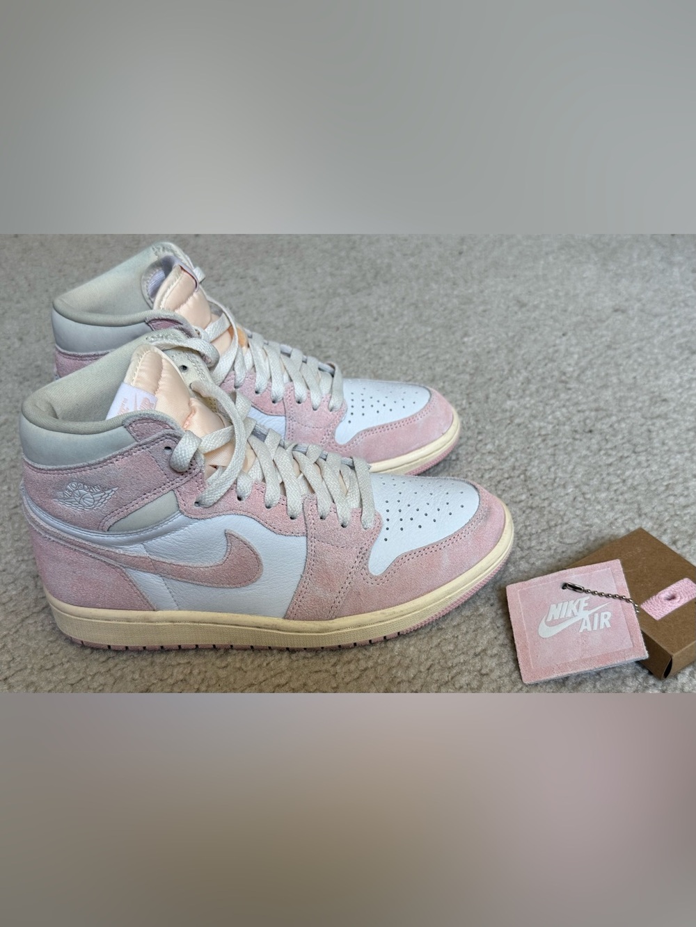 Nike Air Jordan 1 Retro High OG Washed Pink Women's Sneakers Size 7.5